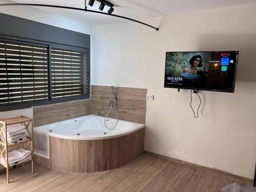 Banheira de hidromassagem, הצימר של אביטל in Ramat Menachem Begin