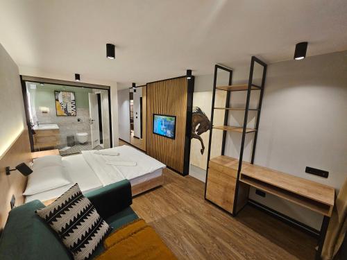 1 king bed, 1 sofa bed