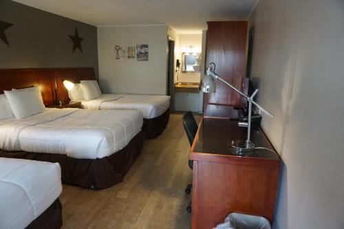 Room with Three Double Beds