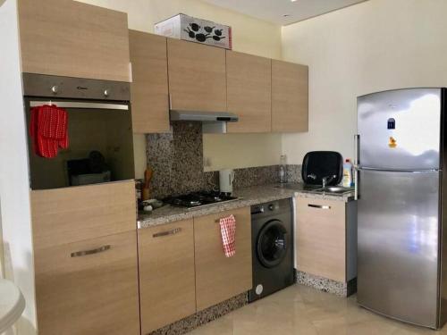 주방, Appartement Cosy Bouznika, plage proche in 보우즈니카