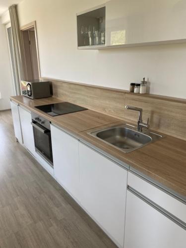 virtuve, Apartmán v LakeParku (Apartman v LakeParku) in Doksy