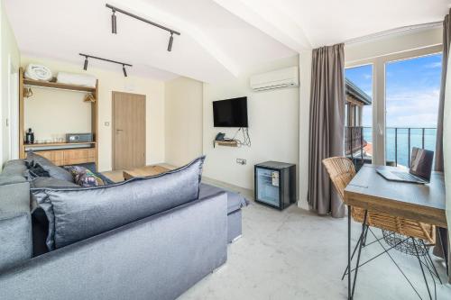 Apartment with Side Sea View and French Balcony image 10