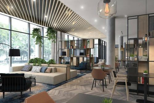 حانة/استراحة, Courtyard by Marriott Szczecin City in سزكزيسين