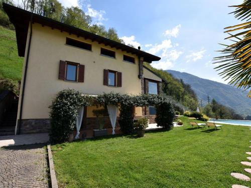 Villa in Pisogne with pool garden and lake view