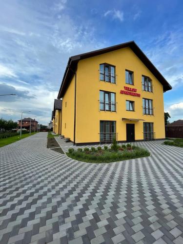 . Yellow apartments