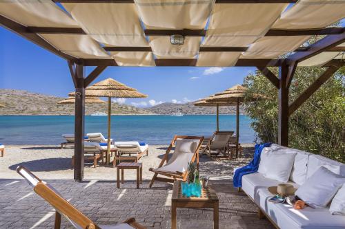 Elounda Seafront Villa, Private Heated Pool & Sea View