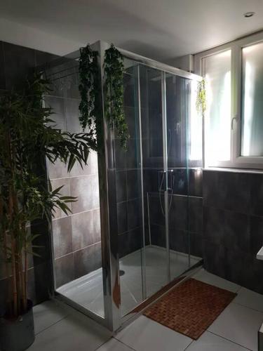 Bathroom, Hebergement Insolite jacuzzi Prive in Ormoy