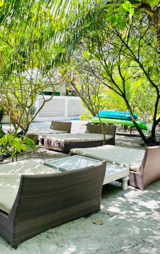 Garden, Three Hearts Guesthouse and Villas in Goidhoo Atoll