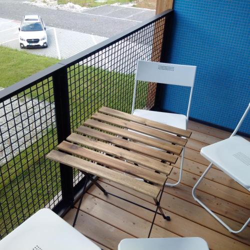 balkon/terras, Apartmán u Skiareálu Filipovice (Apartman u Skiarealu Filipovice) in Bela Pod Pradedem