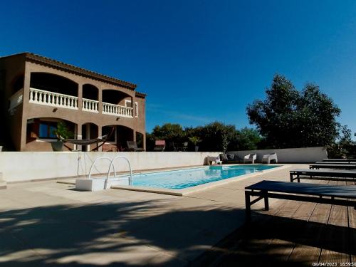 Bas de villa vue mer & piscine - Capu Di Muru
