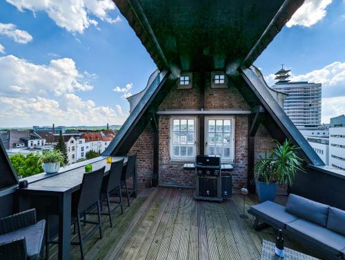 Luxuriöses Penthouse mit Dachterrasse & Massagesessel EM-APARTMENTS DEUTSCHLAND