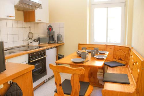 廚房, Bischofswerda Ferienwohnung Familienfreundlich Seniorengerecht in 比紹夫斯韋達