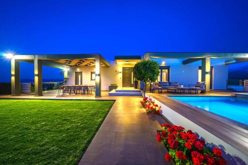 Mythic Olive One floor villa-Amazing View-Heated Poll gîte à louer Potistíria