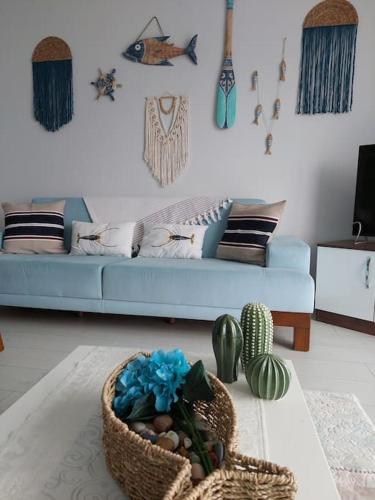 Blue Peace Flat with Furniture & Private Beach