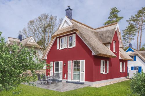 Reetdachhaus am Haff mit Sauna, Terrasse, WLAN