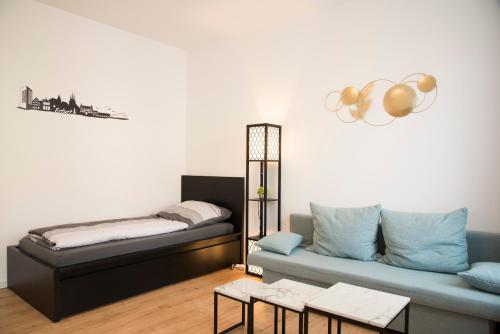 Schöne Ferienwohnung 78m2, 3 Schlafzimmer, 2 Bäder, Zentrumnah, 1OG in Erfurt, Deutschland