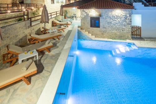 Swimming pool, Draganigo Luxury Stone Houses 40 min from Matala in Agia Varvara