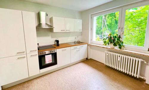 Konyha, Workers Apartment with Balcony in Bielefeld in Quelle