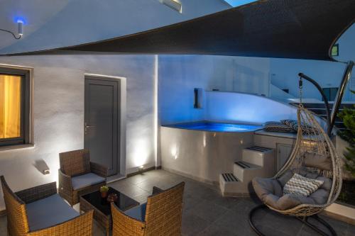 شرفة/ تراس, Potamida Suites in Exo Gonia