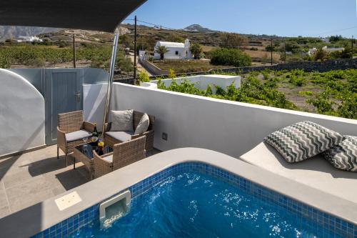 شرفة/ تراس, Potamida Suites in Exo Gonia