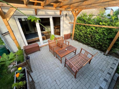 陽台/露台, Ferienwohnung im Stadtzentrum von Bernau - Komfortable Wohnung mit 2 Zimmern, Bad, Spulmaschine, Was in 柏林貝爾瑙拜
