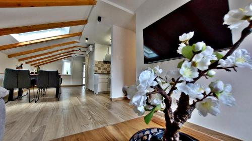Shared lounge/TV area, Vinodol Apartments 1 and 2 in Veli Dol