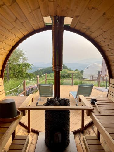 Sauna, Masseria Monte Pizzi Glamping Dome in Carovilli
