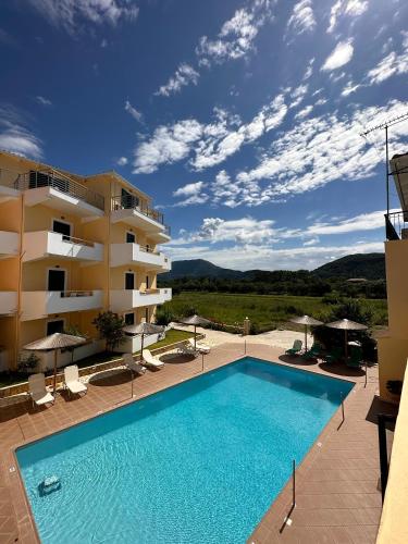 Exterior view, Hotel Odyssion in Lefkada