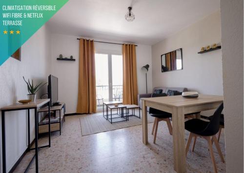 ღ Le Santa Cruz • Spacieux T3 • Parking & Wi-Fi - Apartment - Pierrelatte