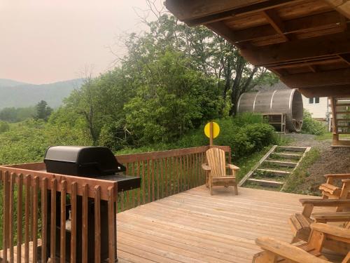 Erkély/terasz, Chalets les chanterelles de Forillon in Jersey Cove (QC)