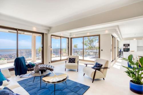 L31 Penthouse stunning view over sea AC 3BDR 2carpark - Location saisonnière - Villefranche-sur-Mer