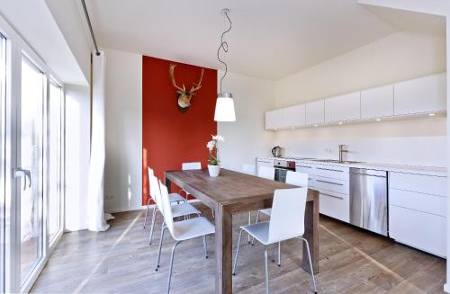 廚房, Gästehaus Drostenhof (Gastehaus Drostenhof) in 雷斯