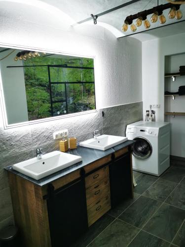 Fürdőszoba, Ferienhaus Zur kleinen Hummel 5 DTV-Sterne in Hollnich