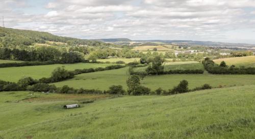 View, Luxury Shepherds Hut with Hot Tub Valley Views in Riggs Head