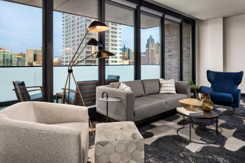 One-Bedroom King Suite with Balcony and City View