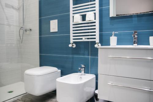 pancuran, Pangsapuri  m² dengan 1 bilik tidur dan 1 bilik mandi peribadi di Margherita di Savoia (Natola's Beach House) in Margherita di Savoia