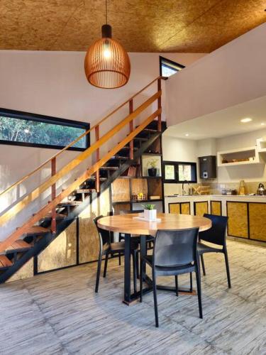 Kitchen, Complejo de Cabanas Eco-sustentables - La escondida - in Lozano