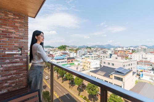 balkon/terras, Jecheon Hound Hotel  in Jecheon