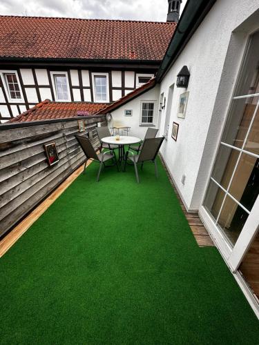 Erkély/terasz, Landhotel & Restaurant Kains Hof in Uhlstadt – Kirchhasel Ot Weissen