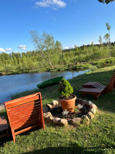 A house with a sauna at Arturs in Viitna