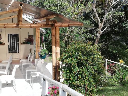 Buitenkant, Green Bamboo Lodge in Cosanga