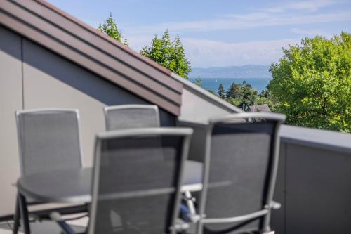 Erkély/terasz, Ferienwohnpark Immenstaad am Bodensee Maisonette-Wohnung 49 43 in Immenstaad am Bodensee