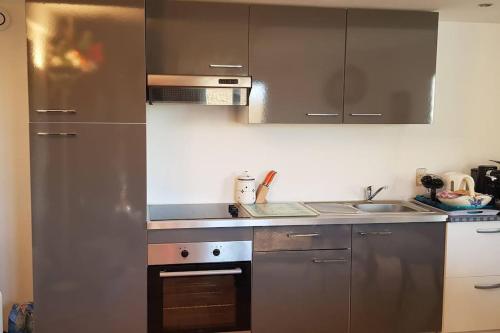 virtuve, Charmant T3 en rez de jardin d'une villa in Pietroso