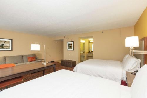 Queen Studio Suite with Two Queen Beds and Sofa Bed - Non-Smoking room in Hampton Inn & Suites Jacksonville-Airport
