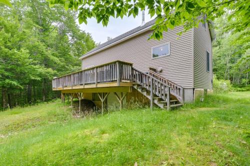 Near Snowmobiling: Secluded Harmony Cabin w/ Deck! in Dexter (ME)