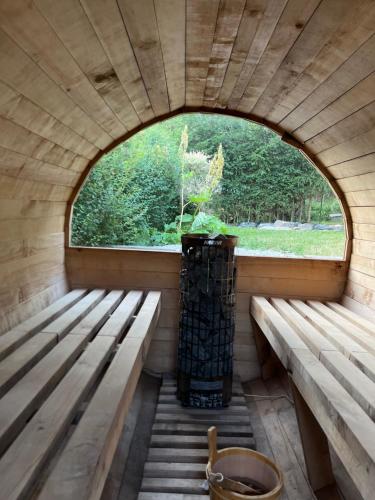 Chata s panoramatickou saunou