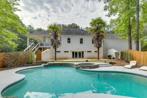 Chic Georgia Abode with Home Theater, Pool and Hot Tub