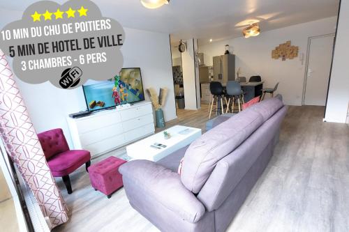 Beau-Jean, Un Cocon Sympa 5 min à Pied du Centre-Ville, Parking Privé, à 10 min du CHU - Location saisonnière - Poitiers