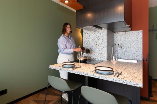 ห้องครัว, Aparthotel Timmerfabriek Apartments I Kloeg Collection in ฟลิซซิงเฮน