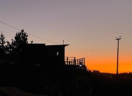 Cabaña con terraza y vista al mar pta de lobos